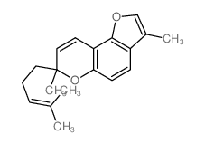 3,7-dimethyl-7-(4-methylpent-3-enyl)furo[2,3-f]chromene结构式