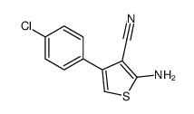 2-氨基-4-(4-氯苯基)噻吩-3-甲腈结构式