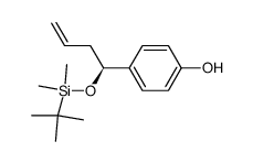 (S)-4-(1-((tert-butyldimethylsilyl)oxy)but-3-en-1-yl)phenol结构式