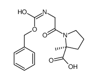 (S)-1-(((苄氧基)羰基)甘氨酰)-2-甲基吡咯烷-2-羧酸结构式