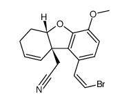 Z-[1-(2-bromovinyl)-4-methoxy-6,7-dihydro-5aH-dibenzofuran-9a-yl]acetonitrile结构式