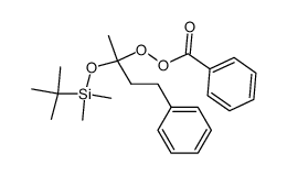 2-((tert-butyldimethylsilyl)oxy)-4-phenylbutan-2-yl benzoperoxoate结构式