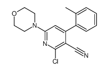 2-chloro-4-(2-methylphenyl)-6-morpholin-4-ylpyridine-3-carbonitrile结构式