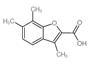 3,6,7-三甲基-1-苯并呋喃-2-羧酸结构式
