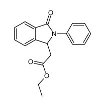 ethyl 2-(3-oxo-2-phenyl-1H-isoindol-1-yl)acetate结构式