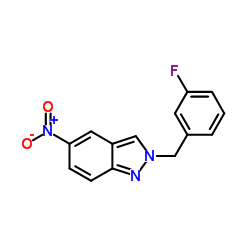 2-(3-Fluorobenzyl)-5-nitro-2H-indazole结构式