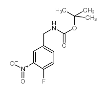 (4-氟-3-硝基苄基)-氨基甲酸叔丁酯结构式