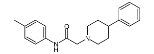 N-(4-methylphenyl)-2-(4-phenylpiperidin-1-yl)acetamide结构式
