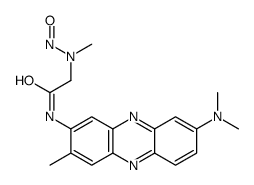 N-[8-(dimethylamino)-3-methylphenazin-2-yl]-2-[methyl(nitroso)amino]acetamide Structure