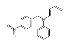 3-[N-[(4-nitrophenyl)methyl]anilino]prop-2-enal结构式