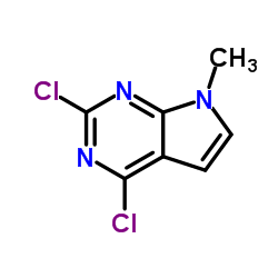 2,4-二氯-7-甲基-7H-吡咯并[2,3-d]嘧啶结构式