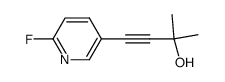Dimethylhydroxymethyl-2-fluoro-5-pyridylacetylene结构式