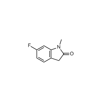 6-氟-1-甲基吲哚-2-酮结构式