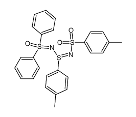 N-(N'-p-tolylsulfonyl)-p-toluenesulfinimidoylsulfoximine结构式