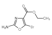 2-Amino-5-bromo-4-oxazolecarboxylic acid ethyl ester Structure