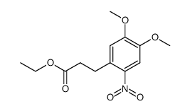 3-(4,5-dimethoxy-2-nitro-phenyl)-propionic acid ethyl ester Structure