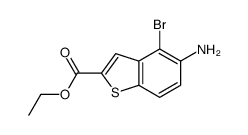 ethyl 5-amino-4-bromo-1-benzothiophene-2-carboxylate结构式
