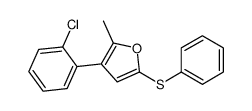 3-(2-chlorophenyl)-2-methyl-5-phenylsulfanylfuran结构式
