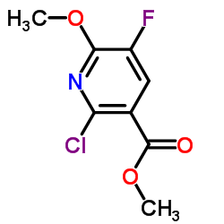 2-氯-5-氟-6-甲氧基烟酸甲酯结构式