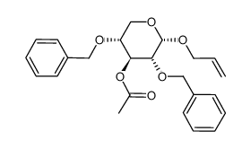 allyl 2,4-di-O-benzyl-3-O-acetyl-α-D-xylopyranoside结构式