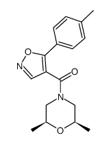 (2R,6S)-2,6-Dimethyl-4-{[5-(4-methylphenyl)isoxazol-4-yl]carbonyl}morpholine Structure