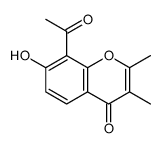 8-acetyl-7-hydroxy-2,3-dimethylchromen-4-one Structure