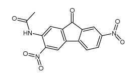 N-(3,7-dinitro-9-oxo-fluoren-2-yl)-acetamide结构式