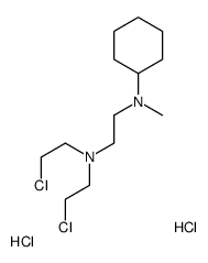 bis(2-chloroethyl)-[2-[cyclohexyl(methyl)azaniumyl]ethyl]azanium,dichloride Structure