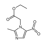 2-甲基-5-硝基-1H-咪唑-1-乙酸乙酯结构式