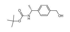 tert-butyl {(1R)-1-[4-(hydroxymethyl)phenyl]ethyl}carbamate结构式