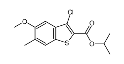 -氯-5-甲氧基-6-甲基苯并[b]噻吩-2-羧酸异丙酯结构式
