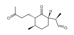 (2S,3R,6S)-2-(3-oxobutyl)-3-methyl-6-[(R)2-propanal]-cyclohexanone Structure