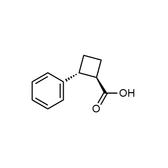 (1R,2R)-2-苯基环丁烷-1-羧酸结构式