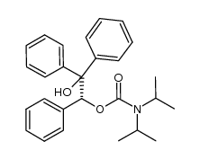 (+)-(R)-2-hydroxy-1,2,2-triphenylethyl N,N-diisopropylcarbamate结构式