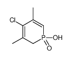 4-chloro-1-hydroxy-3,5-dimethyl-2H-1λ5-phosphinine 1-oxide结构式