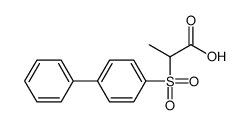 2-(4-phenylphenyl)sulfonylpropanoic acid Structure