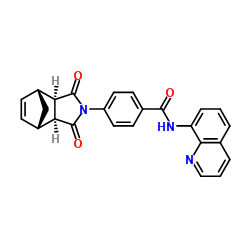 rel-4-((3aR,4R,7S,7aS)-1,3-二氧代-1,3,3a,4,7,7a-六氢-2H-4,7-甲桥异吲哚-2-基)-N-(喹啉-8-基)苯甲酰胺结构式