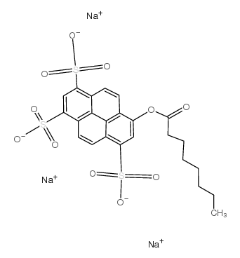 8-辛酰氧基芘-1,3,6-三磺酸三钠盐结构式