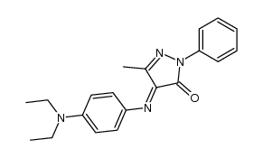4-Diethylamino-phenylimino-3-methyl-1-phenyl-2-pyrazolin-5-on结构式