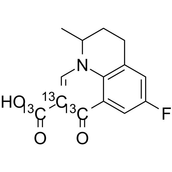 氟甲喹-13C3结构式