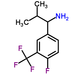 1-[4-Fluoro-3-(trifluoromethyl)phenyl]-2-methyl-1-propanamine Structure
