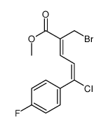 (2Z, 4Z)-2-(溴甲基)-5-氯-5-(4-氟苯基)-2,4-戊二酸甲酯结构式