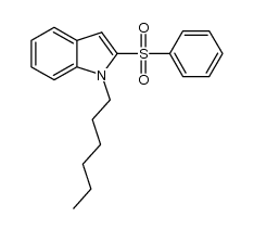 1-hexyl-2-phenylsulfonylindole结构式