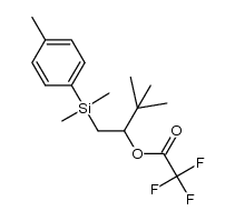 1-(dimethyl(p-tolyl)silyl)-3,3-dimethylbutan-2-yl 2,2,2-trifluoroacetate Structure