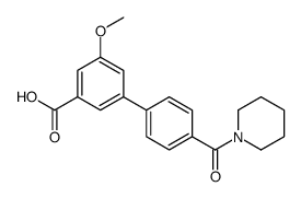 5-甲氧基-4-(哌啶-1-羰基)-[1,1-联苯]-3-羧酸结构式