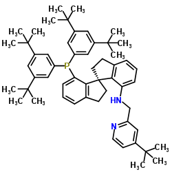 N-[(1R)-7'-[双[3,5-二叔丁基苯基]膦]-2,2',3,3'-四氢-1,1'-螺二[1H-茚]-7-基]-4-叔丁基-2-吡啶甲胺结构式