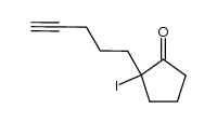 2-iodo-2-(4-pentenyl)-1-cyclopentanone Structure