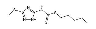 amyl (3-methylthio-1,2,4-triazol-5-yl)aminodithiocarbonate Structure