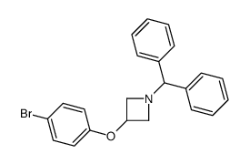 3-(4-溴苯氧基)-1-二苯甲基-氮杂啶结构式