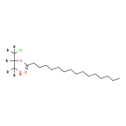 rac 2-Palmitoyl-3-chloropropanediol-d5 Structure